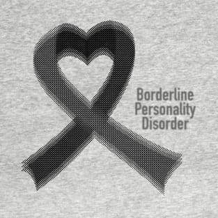 Borderline Personality Disorder Awareness Halftone Ribbon T-Shirt